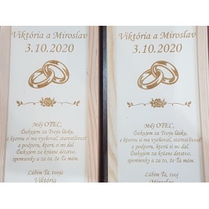 Dřevěný svatební obal 2