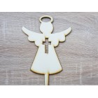 Dřevěný zapichovač andílek šířka 12cm