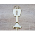 Dřevěný kolík 1.svaté přijímání kalich 6,5cm