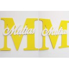 Dřevěné písmeno se jménem cca 30cm - M - Matias