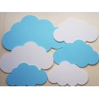 Obrázky oblaků malovaných 6ks