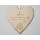 Dřevěná tabulka 17cm-Domov je tam