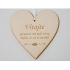 Dřevěná tabulka 17cm-Vítejte