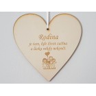 Dřevěná tabulka 17cm-Rodina je tam