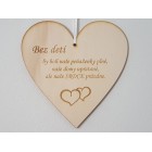 Dřevěná tabulka 17cm-Bez dětí