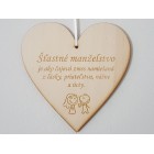 Dřevěná tabulka 17cm-Šťastné manželství