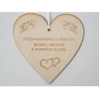 Dřevěná tabulka 17cm-Nikdy neodcházej z domu