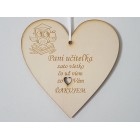 Dřevěná tabulka 17cm-Poděkování paní učitelce