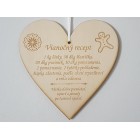 Dřevěná tabulka 17cm - Vánoční recept