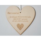 Dřevěná tabulka 17cm-Bez vnoučat