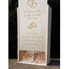 Dřevěná dárková krabice na víno 2x0,75l - kroužky