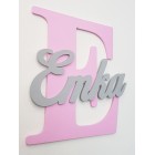 Dřevěné písmeno s jménem cca 30cm - E - Emka