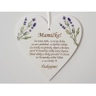 Tabulka na dveře ozdobená 17cm Mamince