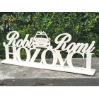 Svatební stojan s křestními jmény a obrázek na míru