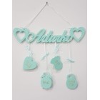 Dárek pro dítě jméno se srdíčky a údaji Leo