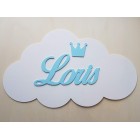 Dřevěné jméno na oblaku šířka 50cm Leo