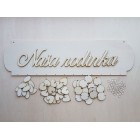 Dřevěný rodinný kalendář typ A s nápisem "Naše rodinka" CZ