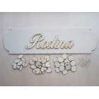 Dřevěný rodinný kalendář typ A s nápisem "Rodina" CS