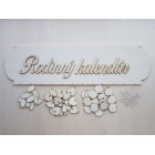 Dřevěný rodinný kalendář typu A s nápisem "Rodinný kalendář" CZ
