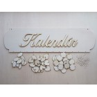 Dřevěný rodinný kalendář typ A s nápisem "Kalendář"