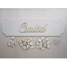 Dřevěný rodinný kalendář typ A s nápisem "Család"