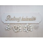 Dřevěný rodinný kalendář typ A s nápisem "Rodinný kalendář" CZ