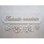 Dřevěný rodinný kalendář typu A s nápisem "Kalendář narozenin"