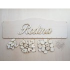 Dřevěný rodinný kalendář typ B s nápisem "Rodina" CZ