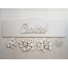 Dřevěný rodinný kalendář typu B s nápisem "Rodina"