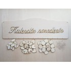 Dřevěný rodinný kalendář typu B s nápisem "Kalendář narozenin"