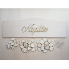 Dřevěný rodinný kalendář typ B s nápisem "Naptár"