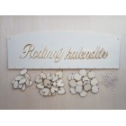 Dřevěný rodinný kalendář typ C s nápisem "Rodinný kalendář" CZ