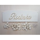 Dřevěný rodinný kalendář typ C s nápisem "Rodinka"