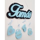 Dětské jméno s pozadím a údaji - Olívia