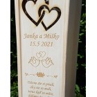 Svatbní obal na víno-holubičky