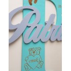 Dřevěné písmeno se jménem a údaji cca 30 cm - Patrik