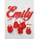 5 závěsných doplňků s názvem-domeček