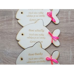 Magnetka rybička poděkování 14cm 2