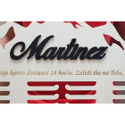 80cm dřevěný držák na medaile HORY s laserováním a jménem - Martinez