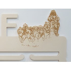 Dřevěný držák na medaile s laserováním 45cm Mushing