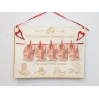 Dřevěná tabulka 30x22cm na svatební cestu