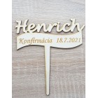 Dřevěný zapich potvrzení s JMÉNEM