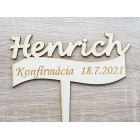 Dřevěný zapich potvrzení s JMÉNEM