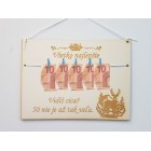 Narozeninová tabulka 30x22cm vidíš 50 není až tak velká obrázek na míru - jelen