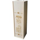 Úložná dřevěná krabice pro miminko s údaji