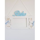 Dřevěný fotorámeček dárek pro vnoučka Riška