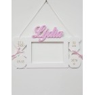 Dřevěný fotorámeček jako dárek na křest