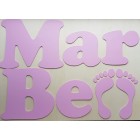 Dřevěná písmena na zeď, výška 20 cm - DANKA - motýl a nůžky