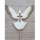 Dřevěný zapich holubice na 1.svaté přijímání 20cm