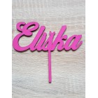 Dřevěný špíz na míru s názvem Eliška šířka 15cm malovaný - růžová